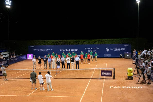 IPA87027532 - Palermo, Italy, July 2026. Country Time Club, women s singles final at the 2026 Palermo Ladies Open, a professional women s tennis tournament on the WTA, Tennis Damen 125 circuit. Pictured: Award Ceremony  Copyright: xFedericoxSerra IPAxSportx xx 87027532