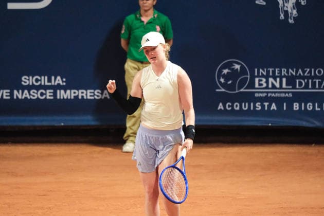 IPA87027536 - Palermo, Italy, July 2026. Country Time Club, women s singles final at the 2026 Palermo Ladies Open, a professional women s tennis tournament on the WTA, Tennis Damen 125 circuit. Pictured: Francesca Jones vs. Fiona Ferro  Copyright: xFedericoxSerra IPAxSportx xx 87027536