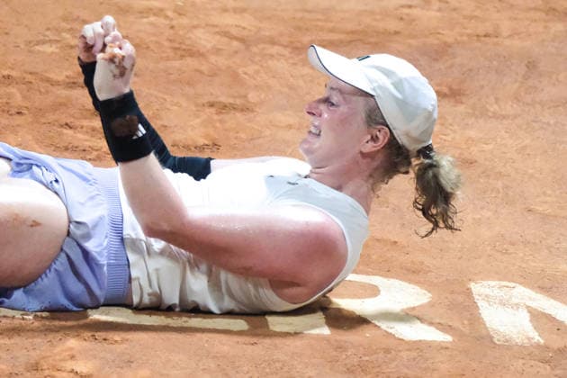 IPA87027539 - Palermo, Italy, July 2026. Country Time Club, women s singles final at the 2026 Palermo Ladies Open, a professional women s tennis tournament on the WTA, Tennis Damen 125 circuit. Pictured: Francesca Jones celebrating her victory  Copyright: xFedericoxSerra IPAxSportx xx 87027539