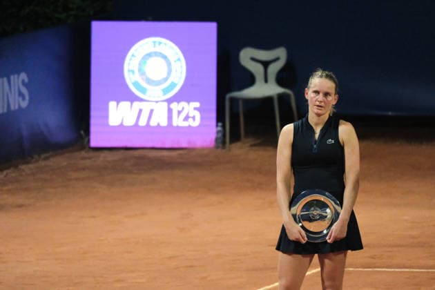 IPA87027732 - Palermo, Italy, July 2026. Country Time Club, women s singles final at the 2026 Palermo Ladies Open, a professional women s tennis tournament on the WTA, Tennis Damen 125 circuit. Pictured: Fiona Ferro during her award ceremony  Copyright: xFedericoxSerra IPAxSportx xx 87027732