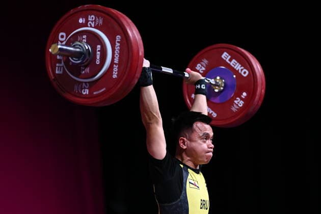 COM26 WEIGHTLIFTING, Nashrul Abu Bakar of Brunei during the Men s 65kg Weightlifting at the SEC Armadillo during the 2026 Commonwealth Games in Glasgow, Scotland, Sunday, July 26, 2026. ( NO ARCHIVING, EDITORIAL USE ONLY Glasgow Scotland United Kingdom  Copyright: xJOELxCARRETTx 20260727150852419031