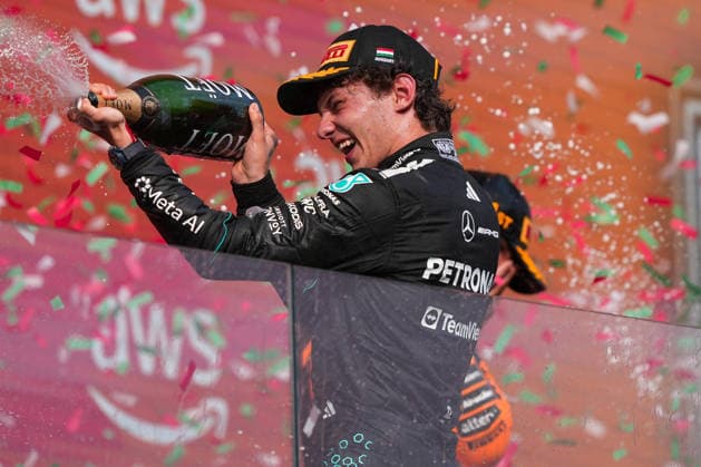 Andrea Kimi Antonelli of Italy and Mercedes AMG Petronas F1 Team , Race, F1 Grand Prix of Hungary, am 26. July 2026 in Budapeste, Hungary. (Foto von Diogo Cardoso DeFodi Images) Andrea Kimi Antonelli of Italy and Mercedes AMG Petronas F1 Team , Race, F1 Grand Prix of Hungary, Hungaroring on July 26, 2026 in Budapeste, Hungary. (Photo by Diogo Cardoso DeFodi Images) - *** Andrea Kimi Antonelli of Italy and the Mercedes AMG Petronas F1 Team, Race, F1 Grand Prix of Hungary, on July 26, 2026, in Budapest, Hungary. Photo by Diogo Cardoso DeFodi Images. Andrea Kimi Antonelli of Italy and the Mercedes AMG Petronas F1 Team, Race, F1 Grand Prix of Hungary, Hungaroring on July 26, 2026, in Budapest, Hungary. Photo by Diogo Cardoso, DeFodi Images
