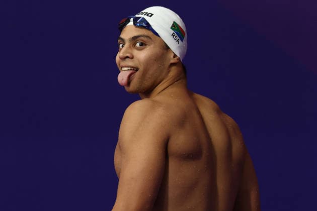 July 26, 2026, Glasgow, Scotland, Great Britain: MICHAEL HOULIE of South Africa reacts to winning his Swimming Men s 50m Breaststroke Semi Final of the Commonwealth Games Glasgow 2026 in 26.61 seconds at the Tollcross International Swimming Centre in Glasgow, Scotland. Commowealth Games 2026: Swimming  - ZUMAc179 20260726_zep_c179_255 Copyright: xMickaelxChavetx