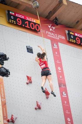 26.07.2026: Klettern - Speedklettern: Die Finals 2026 - Deutsche Meisterschaft Speed - Damen Julia Koch (Rheinland-Köln) Hannover Opernplatz Niedersachsen Deutschland *** July 26, 2026 Climbing Speed Climbing The Finals 2026 German Women s Speed Climbing Championship Julia Koch Rhineland Cologne Hanover Opernplatz Lower Saxony Germany