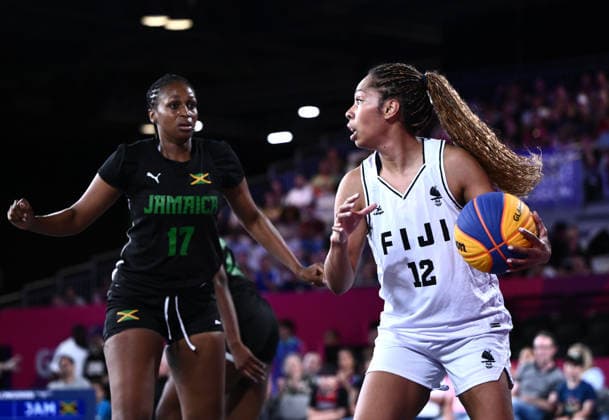 COM26 3X3 BASKETBALL, Bulou Tuisue of Fiji during the 3X3 Basketball Pool Round match against Jamaica at SEC Centre Hall 4 during the Glasgow 2026 Commonwealth Games in Glasgow, Scotland, Sunday, July 26, 2026. ( NO ARCHIVING, EDITORIAL USE ONLY Glasgow Scotland United Kingdom  Copyright: xJOELxCARRETTx 20260727150272359424