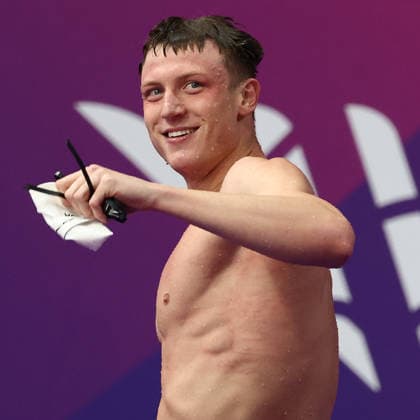 July 26, 2026, Glasgow, Scotland, Great Britain: PIETER COETZE of South Africa reacts to winning the Swimming Men s 200m Backstroke Final of the Commonwealth Games Glasgow 2026 at the Tollcross International Swimming Centre in Glasgow, Scotland. Glasgow Great Britain - ZUMAc179 20260726_zep_c179_336 Copyright: xMickaelxChavetx