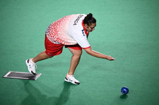 COM26 BOWLS, Milika Nathan of Tonga is seen during the Women s Pairs Sectional fourth round match between Tonga and Malta at SEC Centre Hall 3 during the Glasgow 2026 Commonwealth Games in Glasgow, Scotland, Sunday, July 26, 2026. ( NO ARCHIVING, EDITORIAL USE ONLY Glasgow Scotland United Kingdom  Copyright: xJOELxCARRETTx 20260727143807285892