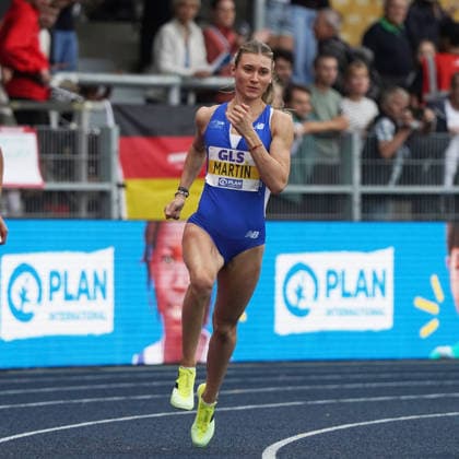 Leichtathletik, Athletics, Track and Field,, Leichtathletik DM 2026 , 25.07-26.07.2026, Lohrheidestadion Bochum-Wattenheid 400m finale, johanna martin lav rostock Copyright Gladys Chai von der Laage *** Track and Field, Athletics, Track and Field, 2026 German Track and Field Championships, July 25–26, 2026, Lohrheidestadion Bochum, Wattenheid, 400m Final, Johanna Martin Lav, Rostock. Copyright Gladys Chai von der Laage