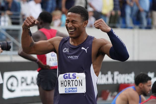 Leichtathletik, Athletics, Track and Field,, Leichtathletik DM 2026 , 25.07-26.07.2026, Lohrheidestadion Bochum-Wattenheid 200m Männer finale, kameron horton cologne athletics Copyright Gladys Chai von der Laage *** Track and Field, Athletics, Track and Field, 2026 German Track and Field Championships, July 25–26, 2026, Lohrheidestadion, Bochum, Wattenheid, Men’s 200m Final, Kameron Horton, Cologne Athletics, Copyright Gladys Chai von der Laage