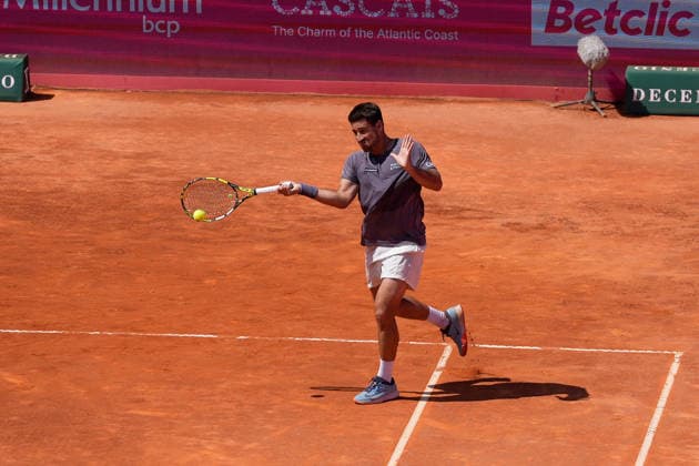July 26, 2026, Estoril, Portugal: Orlando Luz plays during the doubles final of Millennium Estoril Open ATP, Tennis Herren Tour 250 tennis tournament at the Clube de Tenis do Estoril. Final score: Titouan Droguet Kyrian Jacquet 2:1 Orlando Luz Rafael Matos Estoril Portugal - ZUMAs197 20260726_aaa_s197_188 Copyright: xBrunoxdexCarvalhox