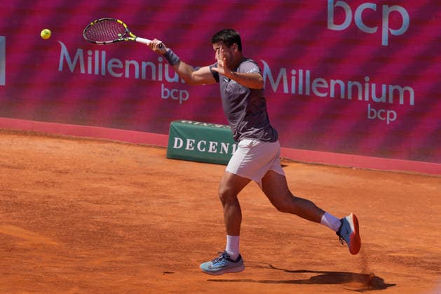 July 26, 2026, Estoril, Portugal: Orlando Luz plays during the doubles final of Millennium Estoril Open ATP, Tennis Herren Tour 250 tennis tournament at the Clube de Tenis do Estoril. Final score: Titouan Droguet Kyrian Jacquet 2:1 Orlando Luz Rafael Matos Titouan Droguet Kyrian Jacquet Vs Orlando Luz Rafael Matos In Estoril, Portugal - 26 Jul 2026  - ZUMAs197 20260726_aaa_s197_197 Copyright: xBrunoxdexCarvalhox