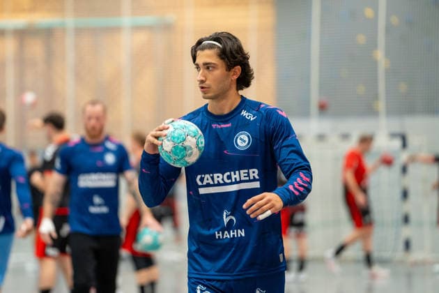 Handball I Herren I Saison 2026-2027 I Testspiel I TVB Stuttgart - BSV Bern I 26.07.2026 Dario Sanz de Nicolas (10, TVB Stuttgart) Gemeindehalle Bittenfeld Waiblingen Baden-Württemberg Deutschland *** Handball I Men I 2026–2027 Season I Friendly Match I TVB Stuttgart vs. BSV Bern I July 26, 2026 Dario Sanz de Nicolas 10, TVB Stuttgart, Gemeindehalle Bittenfeld, Waiblingen, Baden-Württemberg, Germany Copyright: xLobeca MaxxPetershansx