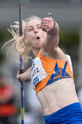 Deutsche Leichtathletik-Meisterschaften; Bochum-Wattenscheid, 26.07.2026 Alina Schütz (Bayreuther Turnerschaft), Speerwurf; Deutsche Leichtathletik-Meisterschaften am 26.07.2026 im Lorheide-Stadion, Bochum-Wattenscheid (Nordrhein-Westfalen). *** German Track and Field Championships, Bochum-Wattenscheid, July 26, 2026; Alina Schütz, Bayreuther Turnerschaft, javelin throw; German Track and Field Championships on July 26, 2026, at Lorheide Stadium, Bochum-Wattenscheid, North Rhine-Westphalia Copyright: xBEAUTIFULxSPORTS AxelxKohringx