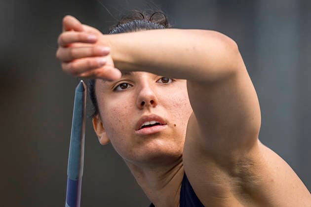 Deutsche Leichtathletik-Meisterschaften; Bochum-Wattenscheid, 26.07.2026 Lorena Frühn (LG Offenburg), Speerwurf; Deutsche Leichtathletik-Meisterschaften am 26.07.2026 im Lorheide-Stadion, Bochum-Wattenscheid (Nordrhein-Westfalen). *** German Track and Field Championships, Bochum-Wattenscheid, July 26, 2026; Lorena Frühn, LG Offenburg, javelin throw; German Track and Field Championships on July 26, 2026, at Lorheide Stadium, Bochum-Wattenscheid, North Rhine-Westphalia Copyright: xBEAUTIFULxSPORTS AxelxKohringx