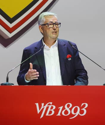 Stuttgart , VfB Stuttgart Mitgliederversammlung 2026 , Präsident Dietmar Allgaier *** Stuttgart, VfB Stuttgart 2026 General Meeting, President Dietmar Allgaier