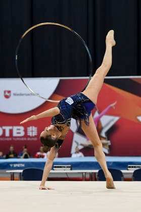 Darja Varfolomeev gewinnt die Goldmedaille im Finale der Deutschen Meisterschaft in Rhythmischer Sportgymnastik, Reifen bei den 6. Finals 2026 in der ZAG Arena. Hannover, 26.07.2026 *** Darja Varfolomeev wins the gold medal in the Rhythmic Gymnastics Hoop final at the 2026 German Championships, held as part of the 6 Finals 2026 at the ZAG Arena in Hanover on July 26, 2026 Foto:xC.xNiehausx xFuturexImagex finals_6784