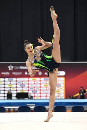 Lada Pusch gewinnt die Goldmedaille im Finale der Deutschen Meisterschaft in Rhythmischer Sportgymnastik, Keulen bei den 6. Finals 2026 in der ZAG Arena. Hannover, 26.07.2026 *** Lada Pusch wins the gold medal in the final of the German Rhythmic Gymnastics Championships, clubs event, at the 6 Finals 2026 in the ZAG Arena in Hanover, July 26, 2026 Foto:xC.xNiehausx xFuturexImagex finals_6812