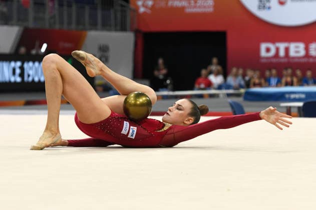 Darja Varfolomeev gewinnt die Goldmedaille im Finale der Deutschen Meisterschaft in Rhythmischer Sportgymnastik, Ball bei den 6. Finals 2026 in der ZAG Arena. Hannover, 26.07.2026 *** Darja Varfolomeev wins the gold medal in the Rhythmic Gymnastics Ball final at the 2026 German Championships, held as part of the 6 Finals 2026 at the ZAG Arena in Hanover on July 26, 2026 Foto:xC.xNiehausx xFuturexImagex finals_6829