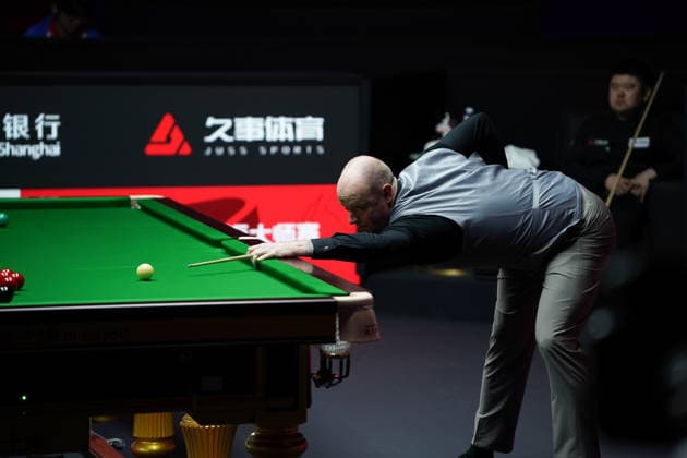 SHANGHAI, CHINA - JULY 27: Chris Wakelin of England plays a shot in the first round match against Tang Hewen of China on day 1 of the Shanghai Masters 2026 at Luwan Gymnasium on July 27, 2026 in Shanghai, China.  Copyright: xTaixChengzhex 111656638062