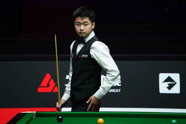 SHANGHAI, CHINA - JULY 27: Xu Jiarui of China reacts in the first round match against Xiao Guodong of China on day 1 of the Shanghai Masters 2026 at Luwan Gymnasium on July 27, 2026 in Shanghai, China.  Copyright: xTaixChengzhex 111656640126