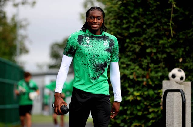 Shamrock Rovers press conference, PK, Pressekonferenz & Squad Training, Roadstone, Dublin 27 7 2026 Tunmise Sobowale Tunmise Sobowale 27 7 2026  Copyright: xx RB2_4448