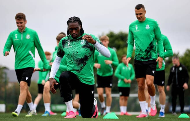 Shamrock Rovers press conference, PK, Pressekonferenz & Squad Training, Roadstone, Dublin 27 7 2026 Tunmise Sobowale Tunmise Sobowale 27 7 2026  Copyright: xx RB2_5152