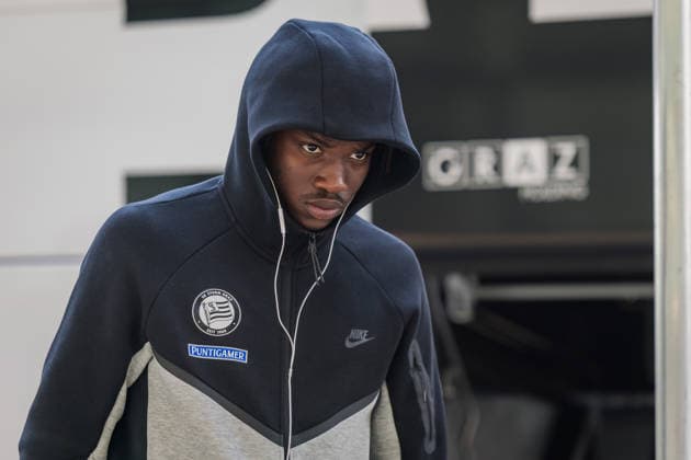 SOCCER - UEFA CL, Hearts vs Sturm GRAZ,AUSTRIA,27.JUL.26 - SOCCER - UEFA Champions League, qualification, Heart of Midlothian FC vs SK Sturm Graz, preview, departure Sturm. Image shows Seedy Jatta (Sturm).  GEPAxpictures xMatthiasxTrinkl