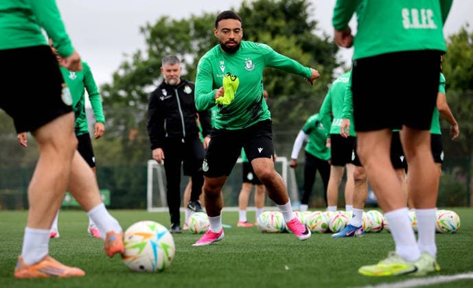 Shamrock Rovers press conference, PK, Pressekonferenz & Squad Training, Roadstone, Dublin 27 7 2026 Jake Mulraney Jake Mulraney 27 7 2026  Copyright: xx RB2_5726
