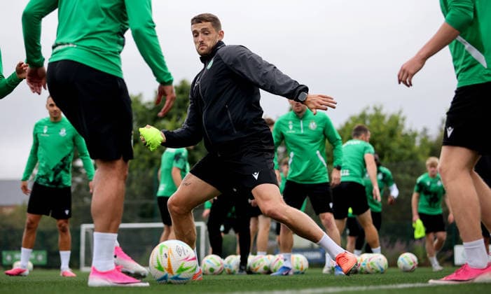 Shamrock Rovers press conference, PK, Pressekonferenz & Squad Training, Roadstone, Dublin 27 7 2026 Lee Grace Lee Grace 27 7 2026  Copyright: xx RB2_5894