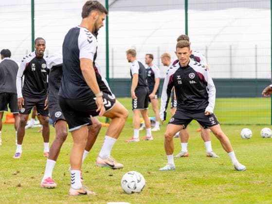 Sabah Kerjota of Heart of Midlothian during Hearts training ahead of the clash with Sturm Graz Heart of Midlothian Training, Football, Oriam, Edinburgh, Scotland, UK - 27 Jul 2026Edinburgh Oriam Scotland United Kingdom EDITORIAL USE ONLY No use with unauthorised audio, video, data, fixture lists, club league logos or live services. Online in-match use limited to 120 images, no video emulation. No use in betting, games or single club league player publications.  Copyright: xAlanxRennie Shutterstockx 17015659cu