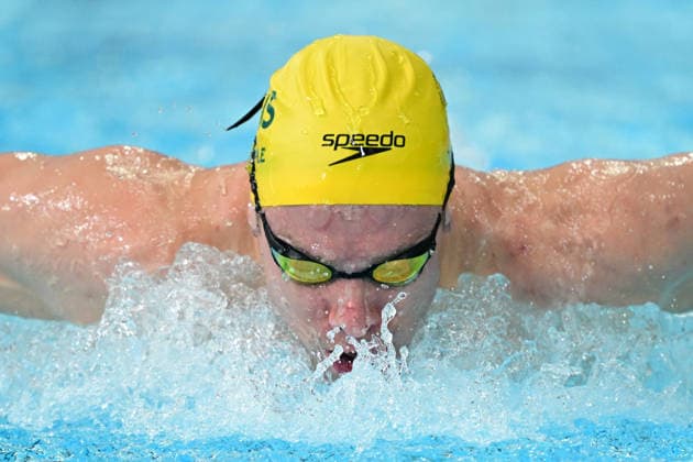 COM26 SWIMMING HEATS, Matthew Temple of Australia competes during the Men™s 200m Butterfly heats at the Glasgow 2026 Commonwealth Games at the Tollcross International Swimming Centre in Glasgow, Scotland, Monday, July 27, 2026. ( NO ARCHIVING, EDITORIAL USE ONLY Glasgow Scotland United Kingdom  Copyright: xDEANxLEWINSx 20260727163171819553