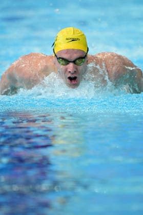COM26 SWIMMING HEATS, Matthew Temple of Australia competes during the Men™s 200m Butterfly heats at the Glasgow 2026 Commonwealth Games at the Tollcross International Swimming Centre in Glasgow, Scotland, Monday, July 27, 2026. ( NO ARCHIVING, EDITORIAL USE ONLY Glasgow Scotland United Kingdom  Copyright: xDEANxLEWINSx 20260727197885166230