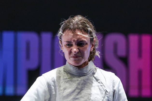 CHINA, HONG KONG - JULY 27, 2026: Russia s Anna Solovyova competes in the ladies individual foil event at the 2026 Kerry Fencing World Championships. Mikhail Sinitsyn TASS  95532292