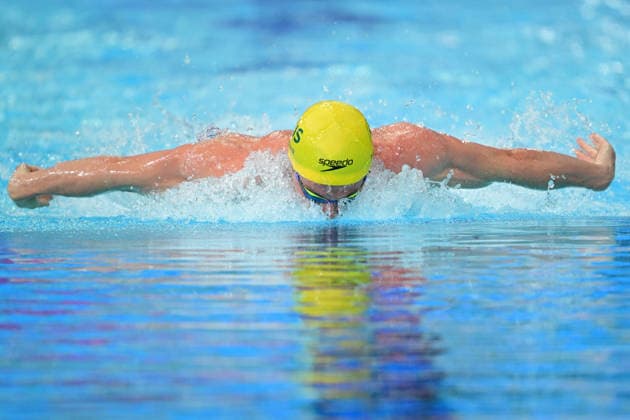 COM26 SWIMMING HEATS, Harrison Turner of Australia competes during the Men™s 200m Butterfly heats at the Glasgow 2026 Commonwealth Games at the Tollcross International Swimming Centre in Glasgow, Scotland, Monday, July 27, 2026. ( NO ARCHIVING, EDITORIAL USE ONLY Glasgow Scotland United Kingdom  Copyright: xDEANxLEWINSx 20260727119968174938
