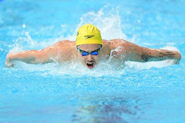 COM26 SWIMMING HEATS, Se-Bom Lee of Australia competes during the Men™s 200m Butterfly heats at the Glasgow 2026 Commonwealth Games at the Tollcross International Swimming Centre in Glasgow, Scotland, Monday, July 27, 2026. ( NO ARCHIVING, EDITORIAL USE ONLY Glasgow Scotland United Kingdom  Copyright: xDEANxLEWINSx 20260727129226924664