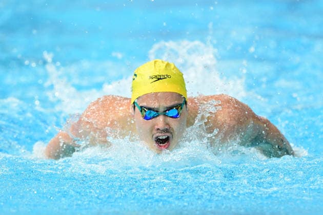 COM26 SWIMMING HEATS, Se-Bom Lee of Australia competes during the Men™s 200m Butterfly heats at the Glasgow 2026 Commonwealth Games at the Tollcross International Swimming Centre in Glasgow, Scotland, Monday, July 27, 2026. ( NO ARCHIVING, EDITORIAL USE ONLY Glasgow Scotland United Kingdom  Copyright: xDEANxLEWINSx 20260727187412620297