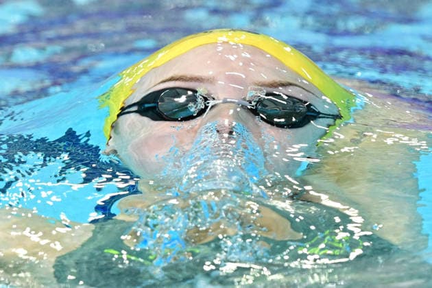 COM26 SWIMMING HEATS, Tara Kinder of Australiacompetes during the Women™s 400m Individual Medley heats at the Glasgow 2026 Commonwealth Games at the Tollcross International Swimming Centre in Glasgow, Scotland, Monday, July 27, 2026. ( NO ARCHIVING, EDITORIAL USE ONLY Glasgow Scotland United Kingdom  Copyright: xDEANxLEWINSx 20260727125395989534