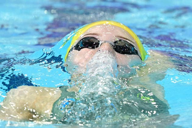 COM26 SWIMMING HEATS, Tara Kinder of Australiacompetes during the Women™s 400m Individual Medley heats at the Glasgow 2026 Commonwealth Games at the Tollcross International Swimming Centre in Glasgow, Scotland, Monday, July 27, 2026. ( NO ARCHIVING, EDITORIAL USE ONLY Glasgow Scotland United Kingdom  Copyright: xDEANxLEWINSx 20260727194463263607