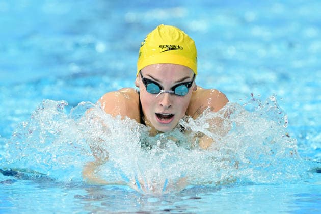 COM26 SWIMMING HEATS, Tara Kinder of Australiacompetes during the Women™s 400m Individual Medley heats at the Glasgow 2026 Commonwealth Games at the Tollcross International Swimming Centre in Glasgow, Scotland, Monday, July 27, 2026. ( NO ARCHIVING, EDITORIAL USE ONLY Glasgow Scotland United Kingdom  Copyright: xDEANxLEWINSx 20260727165033549324