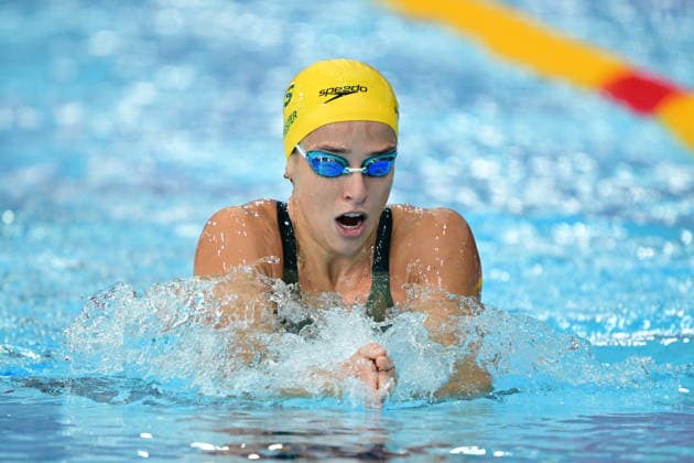 COM26 SWIMMING HEATS, Jenna Forrester of Australia competes during the Women™s 400m Individual Medley heats at the Glasgow 2026 Commonwealth Games at the Tollcross International Swimming Centre in Glasgow, Scotland, Monday, July 27, 2026. ( NO ARCHIVING, EDITORIAL USE ONLY Glasgow Scotland United Kingdom  Copyright: xDEANxLEWINSx 20260727162568154470