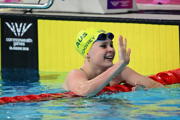 COM26 SWIMMING HEATS, Sienna Toohey of Australia during the Women™s 50m Breaststroke heats at the Glasgow 2026 Commonwealth Games at the Tollcross International Swimming Centre in Glasgow, Scotland, Monday, July 27, 2026. ( NO ARCHIVING, EDITORIAL USE ONLY Glasgow Scotland United Kingdom  Copyright: xDEANxLEWINSx 20260727144111556505