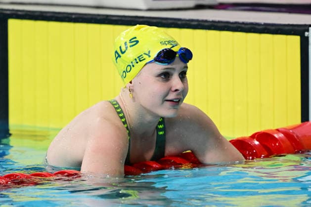 COM26 SWIMMING HEATS, Sienna Toohey of Australia during the Women™s 50m Breaststroke heats at the Glasgow 2026 Commonwealth Games at the Tollcross International Swimming Centre in Glasgow, Scotland, Monday, July 27, 2026. ( NO ARCHIVING, EDITORIAL USE ONLY Glasgow Scotland United Kingdom  Copyright: xDEANxLEWINSx 20260727120604537652