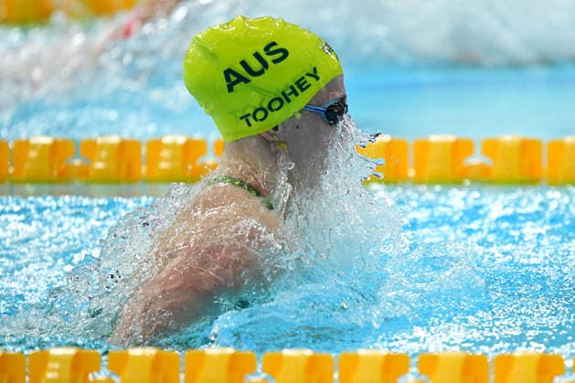 COM26 SWIMMING HEATS, Sienna Toohey of Australia during the Women™s 50m Breaststroke heats at the Glasgow 2026 Commonwealth Games at the Tollcross International Swimming Centre in Glasgow, Scotland, Monday, July 27, 2026. ( NO ARCHIVING, EDITORIAL USE ONLY Glasgow Scotland United Kingdom  Copyright: xDEANxLEWINSx 20260727132555813122