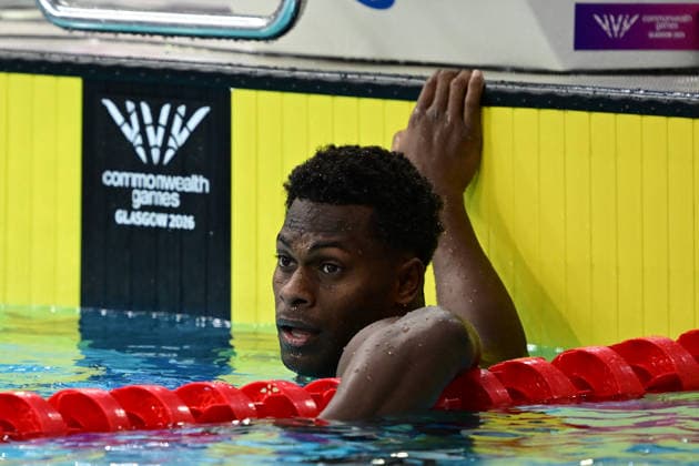 COM26 SWIMMING HEATS, Josh Tarere of Papua New Guinea during the Men™s 100m Freestyle heats at the Glasgow 2026 Commonwealth Games at the Tollcross International Swimming Centre in Glasgow, Scotland, Monday, July 27, 2026. ( NO ARCHIVING, EDITORIAL USE ONLY Glasgow Scotland United Kingdom  Copyright: xDEANxLEWINSx 20260727121203097101