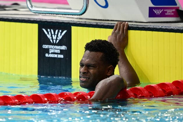 COM26 SWIMMING HEATS, Josh Tarere of Papua New Guinea during the Men™s 100m Freestyle heats at the Glasgow 2026 Commonwealth Games at the Tollcross International Swimming Centre in Glasgow, Scotland, Monday, July 27, 2026. ( NO ARCHIVING, EDITORIAL USE ONLY Glasgow Scotland United Kingdom  Copyright: xDEANxLEWINSx 20260727172636436740