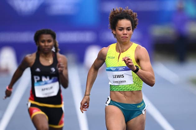COM26 ATHLETICS, Torrie Lewis of Australia competes in the Women s 100m Heats during the the Glasgow 2026 Commonwealth Games at Scotstoun Stadium in Glasgow, Scotland, Monday, July 27, 2026. ( NO ARCHIVING, EDITORIAL USE ONLY Glasgow United Kingdom  Copyright: xJOELxCARRETTx 20260727185913361959
