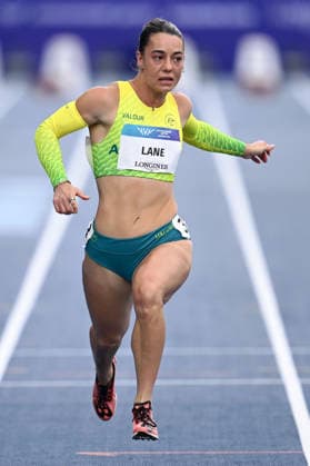 COM26 ATHLETICS, Ebony Lane of Australia competes in the Women s 100m Heats during the the Glasgow 2026 Commonwealth Games at Scotstoun Stadium in Glasgow, Scotland, Monday, July 27, 2026. ( NO ARCHIVING, EDITORIAL USE ONLY Glasgow United Kingdom  Copyright: xJOELxCARRETTx 20260727167892727447