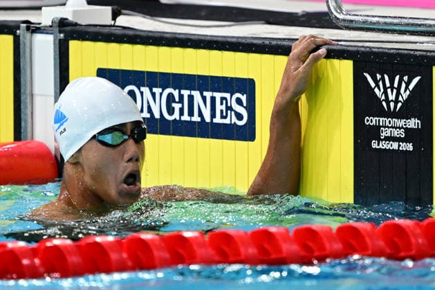 COM26 SWIMMING HEATS, Reuben Taylor of Fiji during the Men™s 100m Freestyle heats at the Glasgow 2026 Commonwealth Games at the Tollcross International Swimming Centre in Glasgow, Scotland, Monday, July 27, 2026. ( NO ARCHIVING, EDITORIAL USE ONLY Glasgow Scotland United Kingdom  Copyright: xDEANxLEWINSx 20260727119913575379