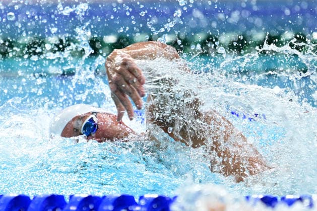 COM26 SWIMMING HEATS, David Young of Fiji during the Men™s 100m Freestyle heats at the Glasgow 2026 Commonwealth Games at the Tollcross International Swimming Centre in Glasgow, Scotland, Monday, July 27, 2026. ( NO ARCHIVING, EDITORIAL USE ONLY Glasgow Scotland United Kingdom  Copyright: xDEANxLEWINSx 20260727130178073647