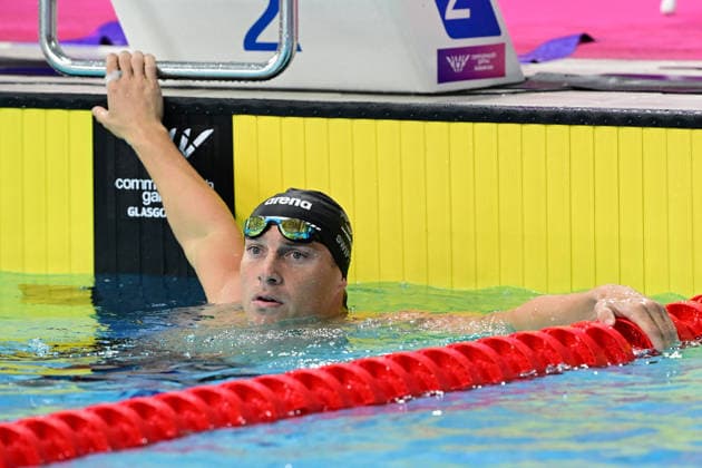 COM26 SWIMMING HEATS, Carter Swift of New Zealand during the Men™s 100m Freestyle heats at the Glasgow 2026 Commonwealth Games at the Tollcross International Swimming Centre in Glasgow, Scotland, Monday, July 27, 2026. ( NO ARCHIVING, EDITORIAL USE ONLY Glasgow Scotland United Kingdom  Copyright: xDEANxLEWINSx 20260727127949465039